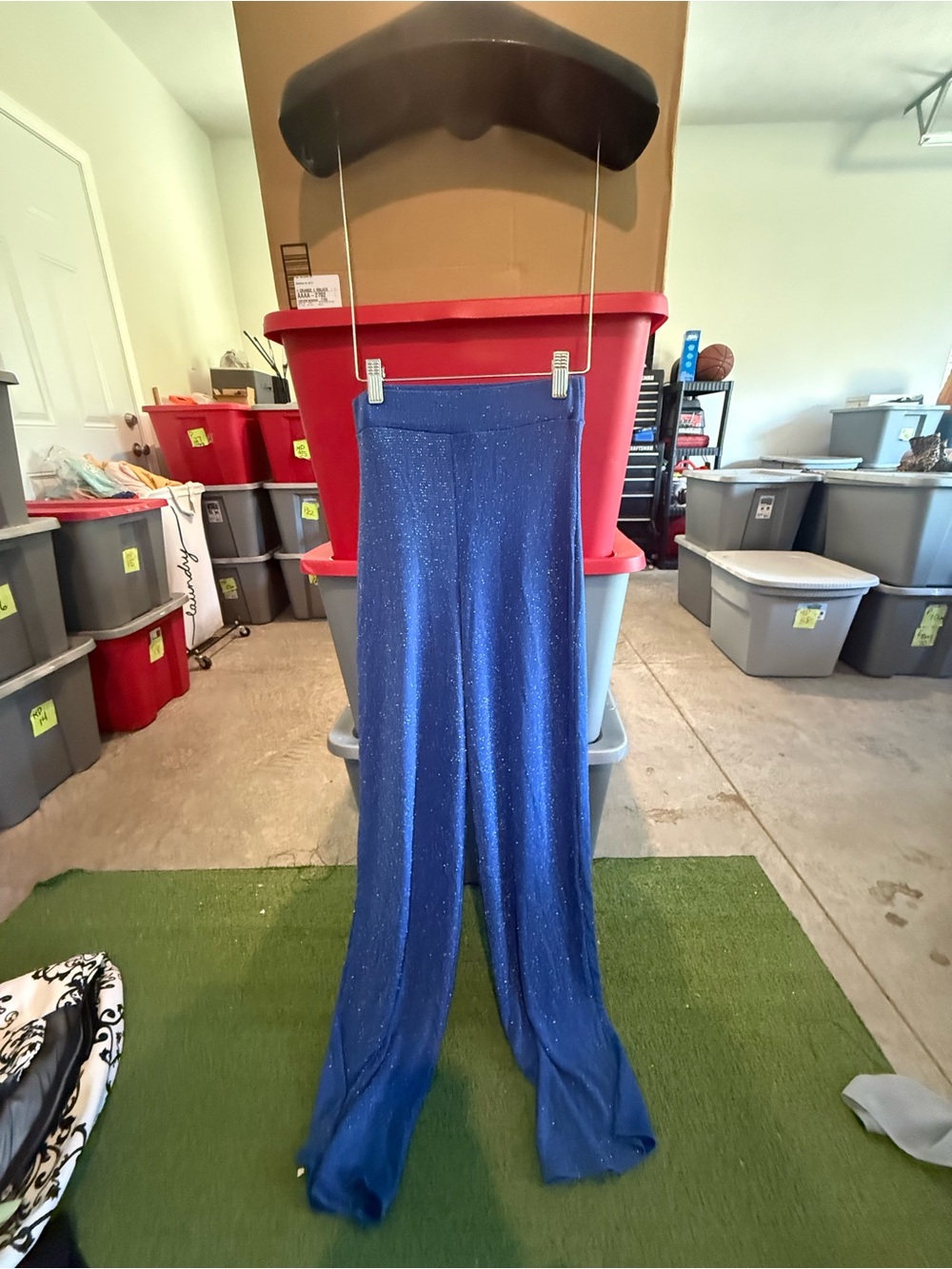 Sparkle Blue Wide-Leg Pants p76
